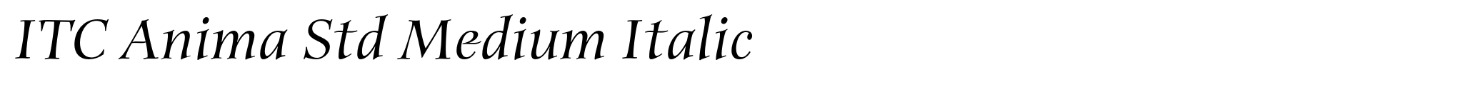ITC Anima Std Medium Italic image